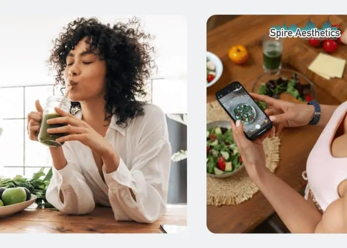 Image of woman looking into her diet and fat freezing Chester to improve her health