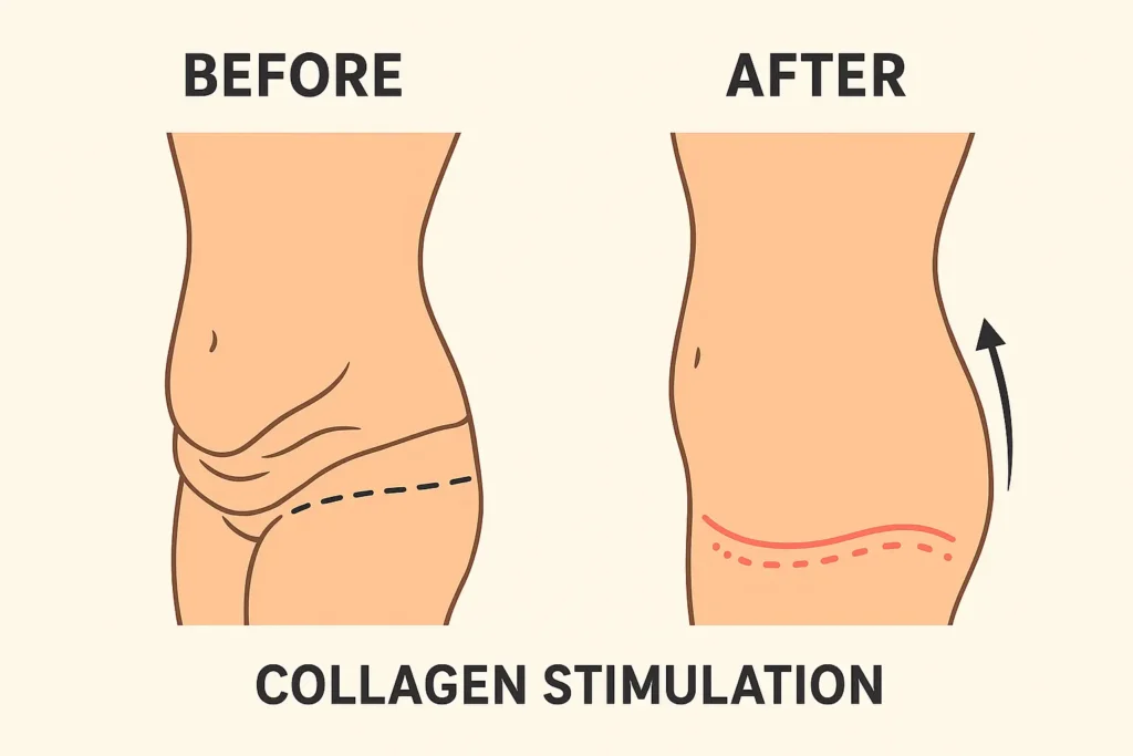 Before and after results for sagging skin after weight loss injections Chester