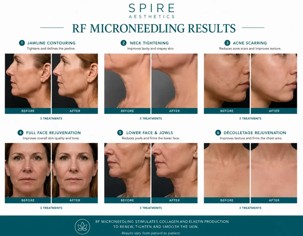 RF Microneedling Skin tightening Chester results