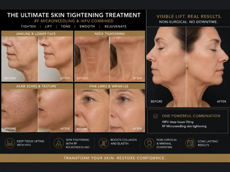 Results of combined treatment for the ultimate skin tightening treatment Chester